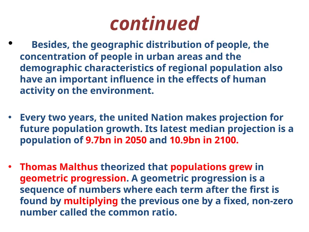 HUMAN POPULATION GROWTH:IMPACT ON ENVIRONMENT, - slide 3 of 8