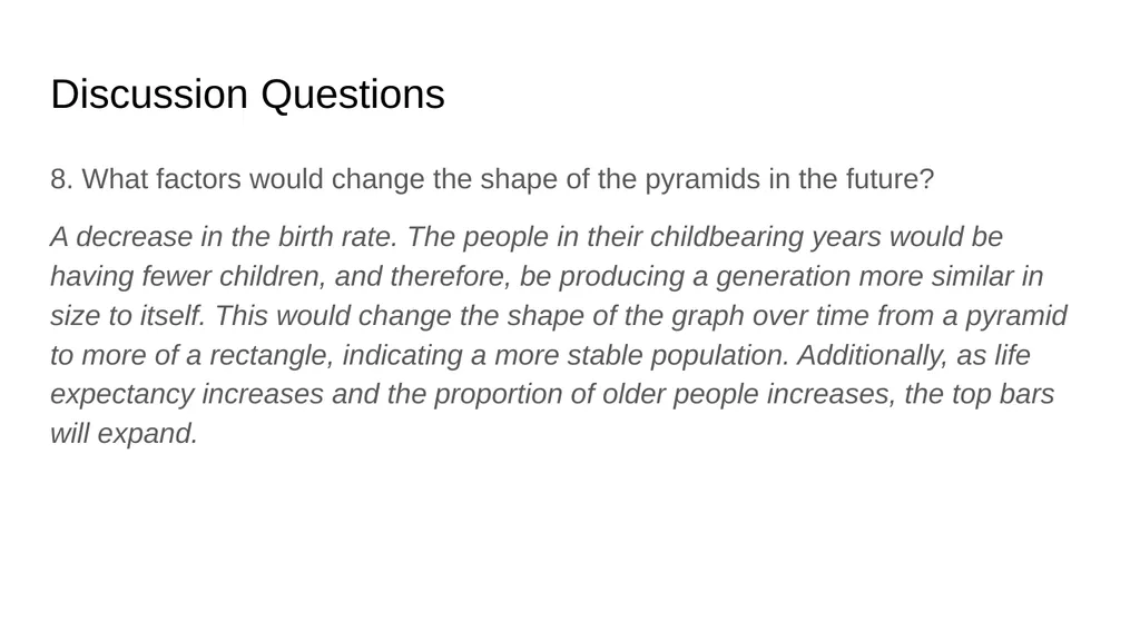 Pyramid Graphs for Studying Age Structure in - slide 20 of 24