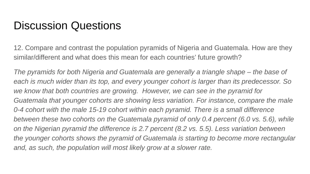 Pyramid Graphs for Studying Age Structure in - slide 24 of 24
