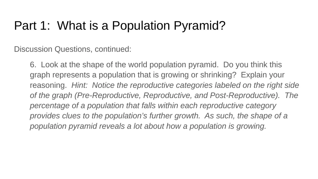 Pyramid Graphs for Studying Age Structure in - slide 7 of 24
