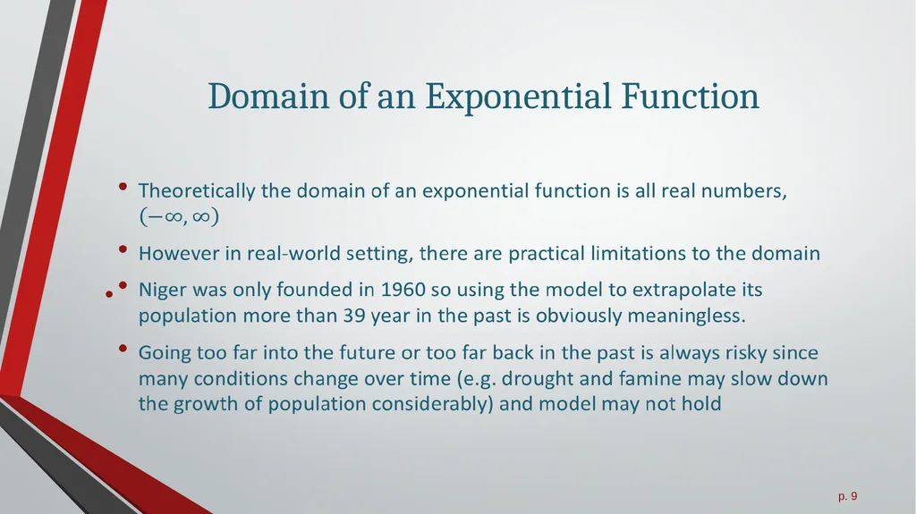 Exponential Growth Functions All slides in this - slide 9 of 21