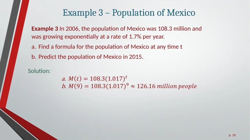 Exponential Growth Functions All slides in this - slide 19 of 21