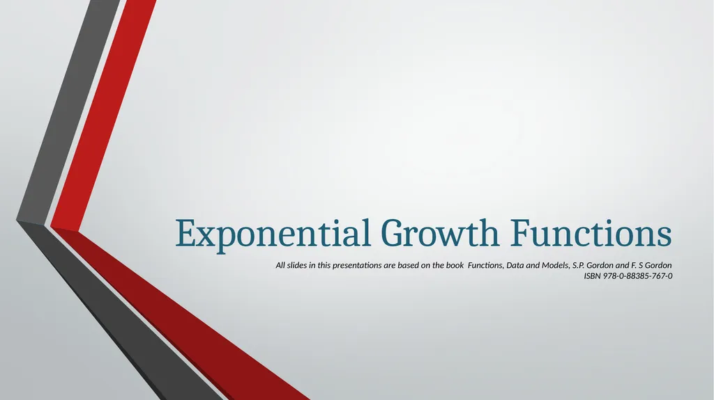 Exponential Growth Functions All slides in this - slide 1 of 21