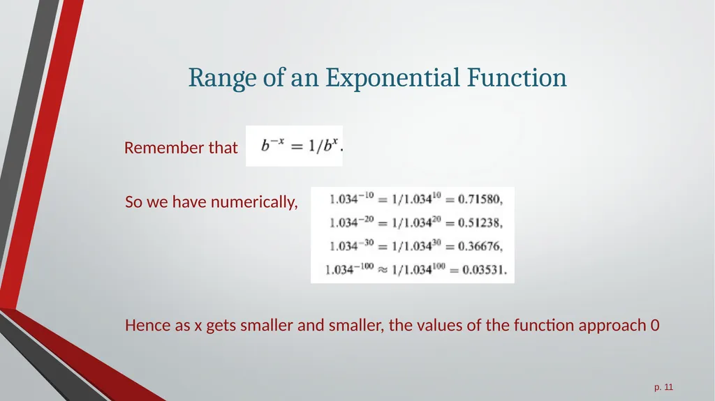 Exponential Growth Functions All slides in this - slide 11 of 21