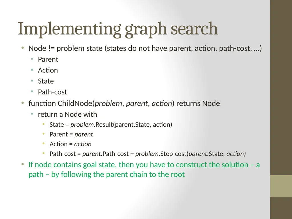 Artificial Intelligence CS482, CS682, MW 1 – 2:15, - slide 30 of 62