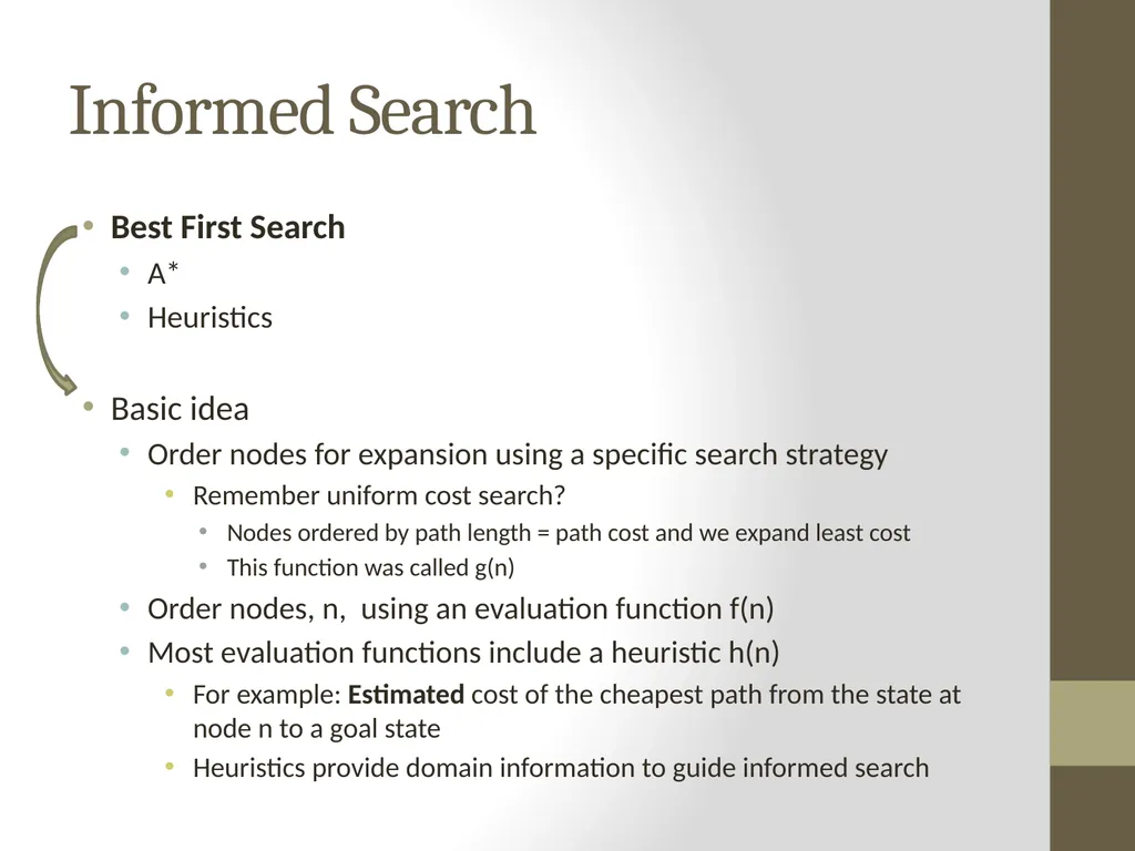 Artificial Intelligence CS482, CS682, MW 1 – 2:15, - slide 51 of 62