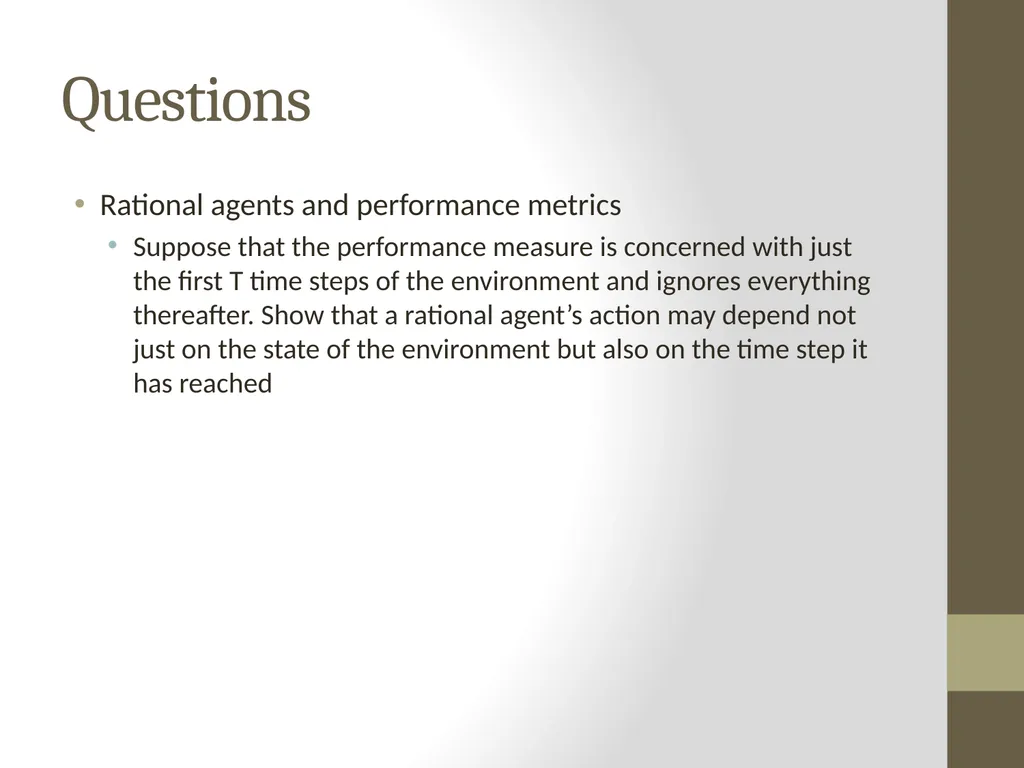 Artificial Intelligence CS482, CS682, MW 1 – 2:15, - slide 2 of 62