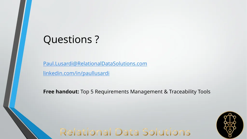 Supporting the Digital Thread Using Requirements - slide 10 of 12