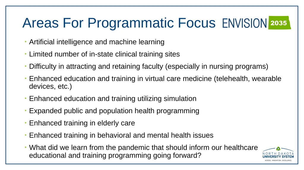 November 1, 2023 NDUS HEALTHCARE EDUCATION AND - slide 8 of 14