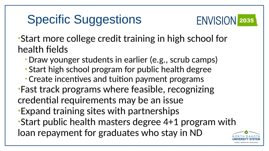 November 1, 2023 NDUS HEALTHCARE EDUCATION AND - slide 13 of 14
