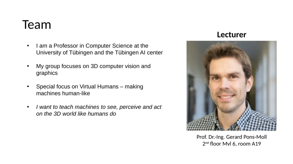Hands-on AI based 3D Vision Summer 25 Lecture 1_0 - slide 3 of 12
