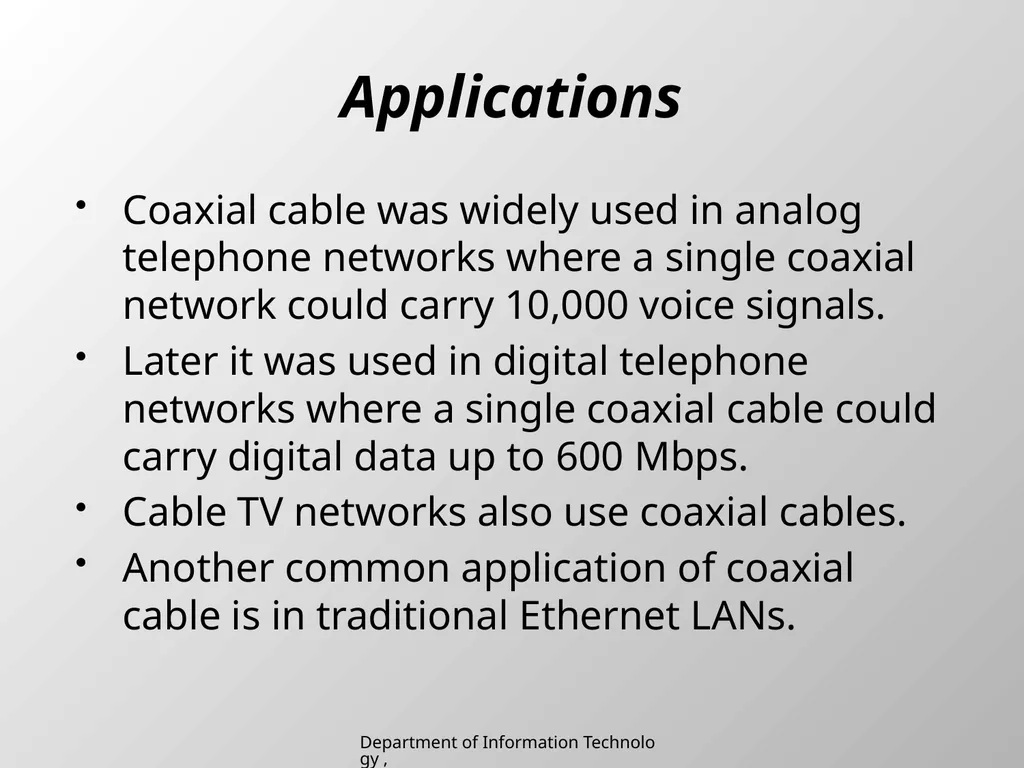 UNIT 2 Chapter 2 Transmission media Department of - slide 12 of 34