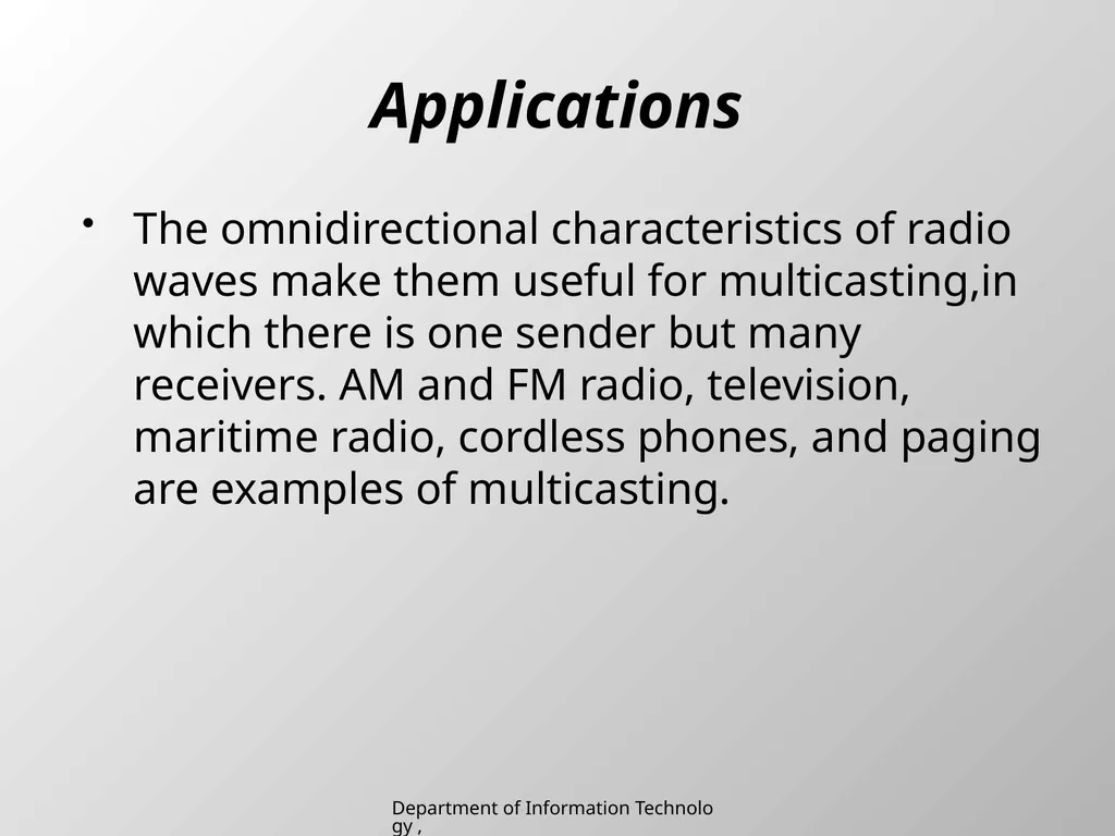 UNIT 2 Chapter 2 Transmission media Department of - slide 28 of 34