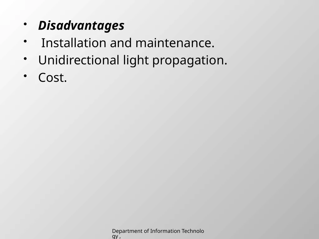 UNIT 2 Chapter 2 Transmission media Department of - slide 21 of 34