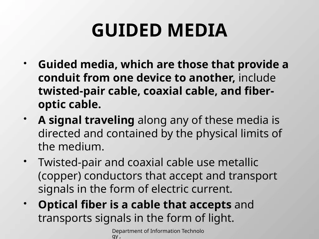 UNIT 2 Chapter 2 Transmission media Department of - slide 4 of 34
