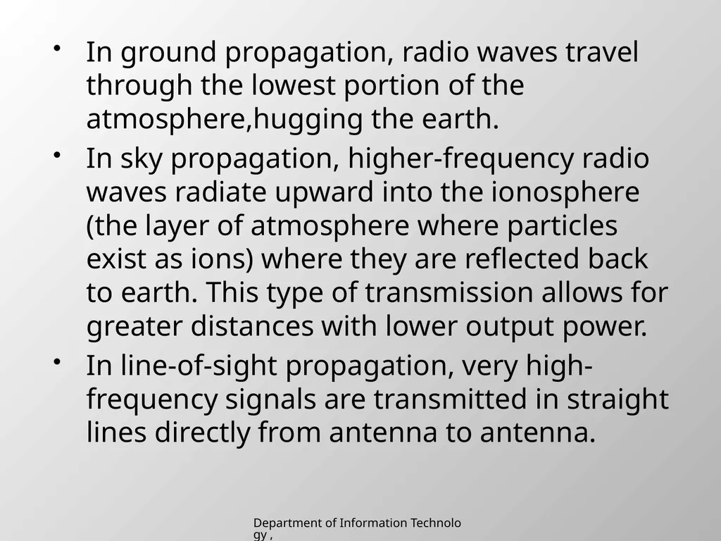UNIT 2 Chapter 2 Transmission media Department of - slide 23 of 34