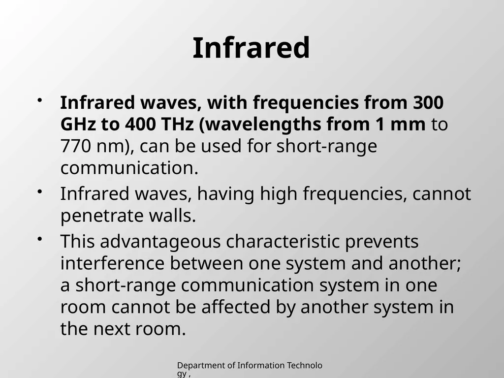 UNIT 2 Chapter 2 Transmission media Department of - slide 33 of 34