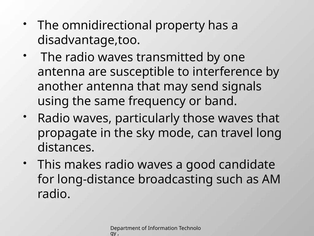 UNIT 2 Chapter 2 Transmission media Department of - slide 26 of 34
