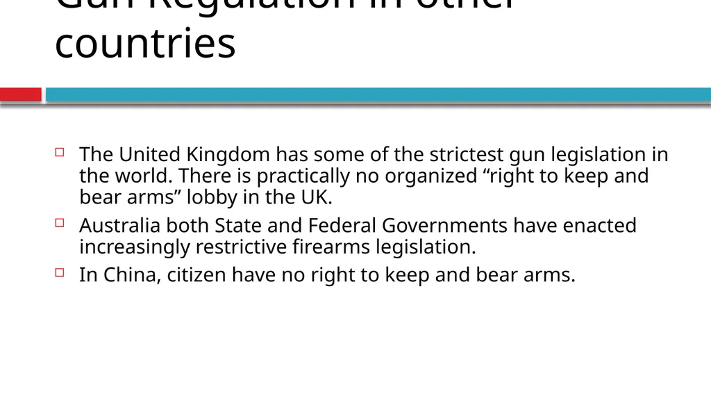 Gun Control "A well regulated militia, being - slide 4 of 31