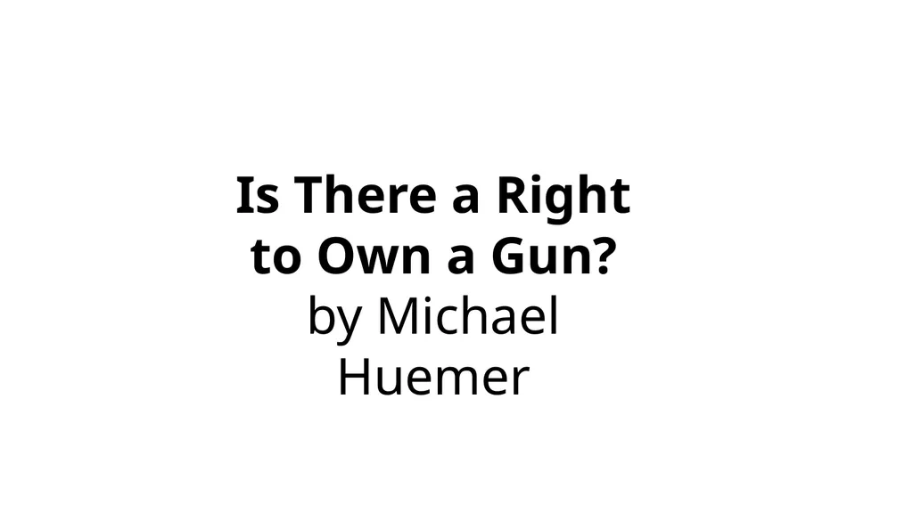 Gun Control "A well regulated militia, being - slide 12 of 31