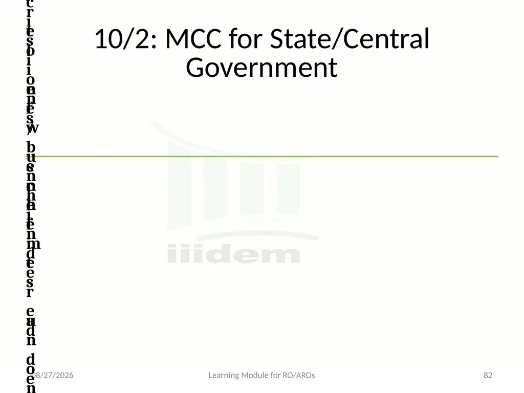 Model Code of Conduct (MCC) Learning Module for - slide 82 of 99