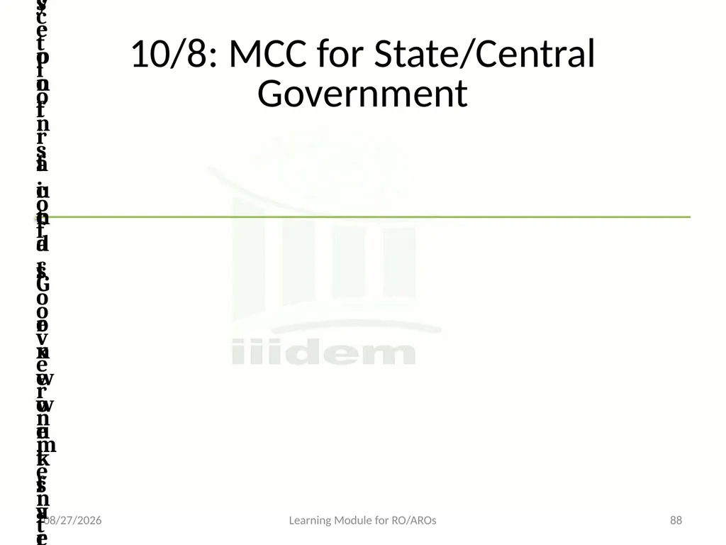 Model Code of Conduct (MCC) Learning Module for - slide 88 of 99