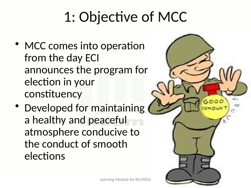 Model Code of Conduct (MCC) Learning Module for - slide 3 of 99
