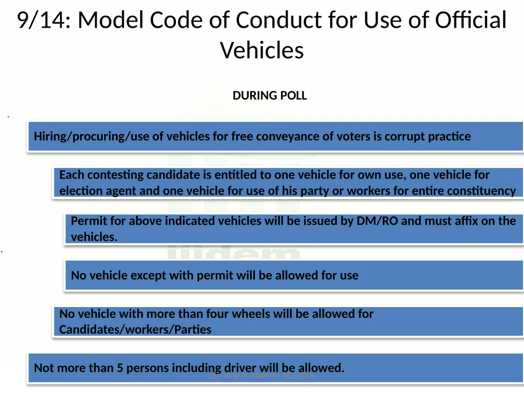 Model Code of Conduct (MCC) Learning Module for - slide 76 of 99
