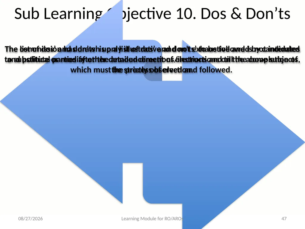 Model Code of Conduct (MCC) Learning Module for - slide 47 of 99