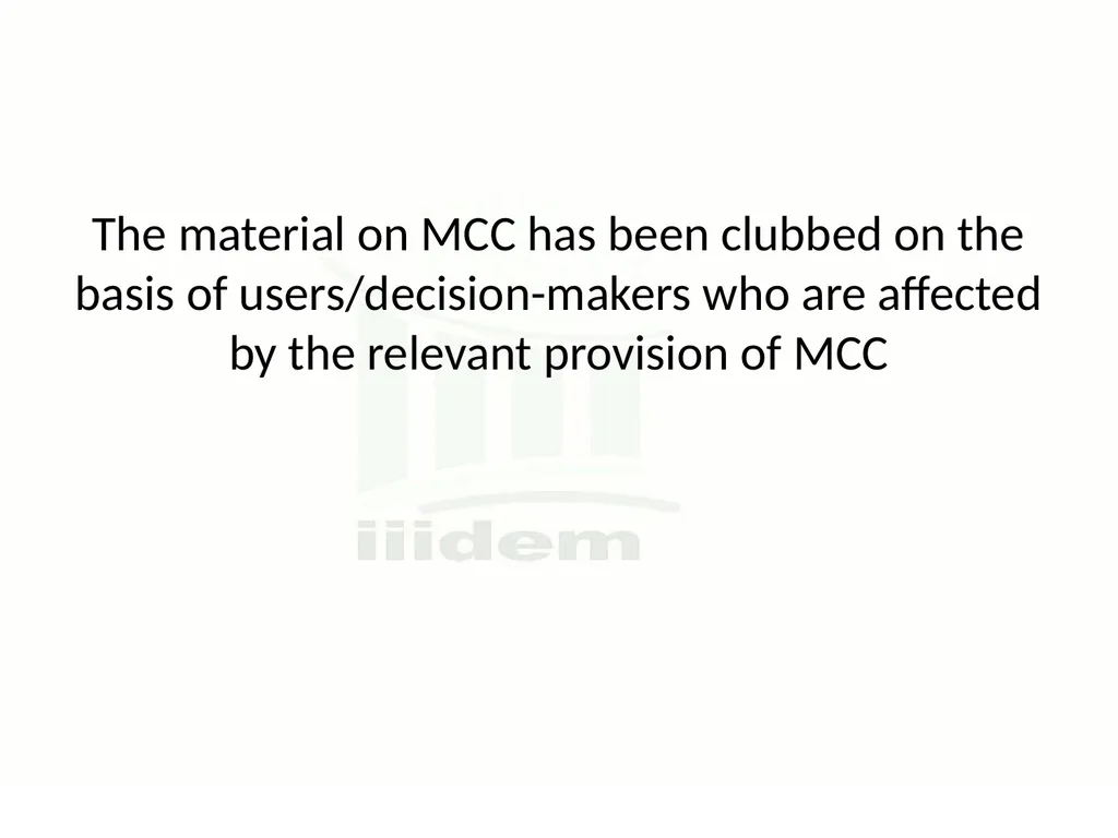 Model Code of Conduct (MCC) Learning Module for - slide 2 of 99