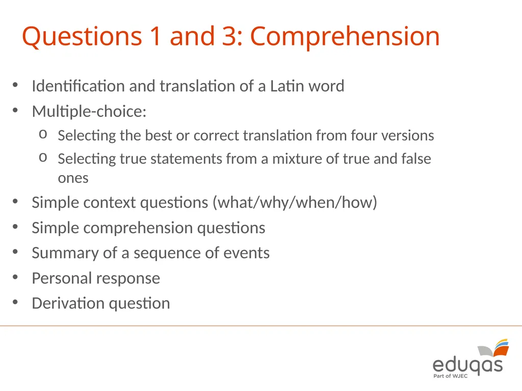 GCSE Latin Component 1 (Latin Language) January - slide 7 of 18