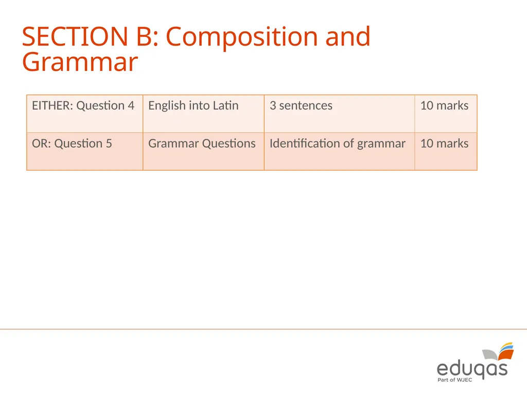 GCSE Latin Component 1 (Latin Language) January - slide 8 of 18