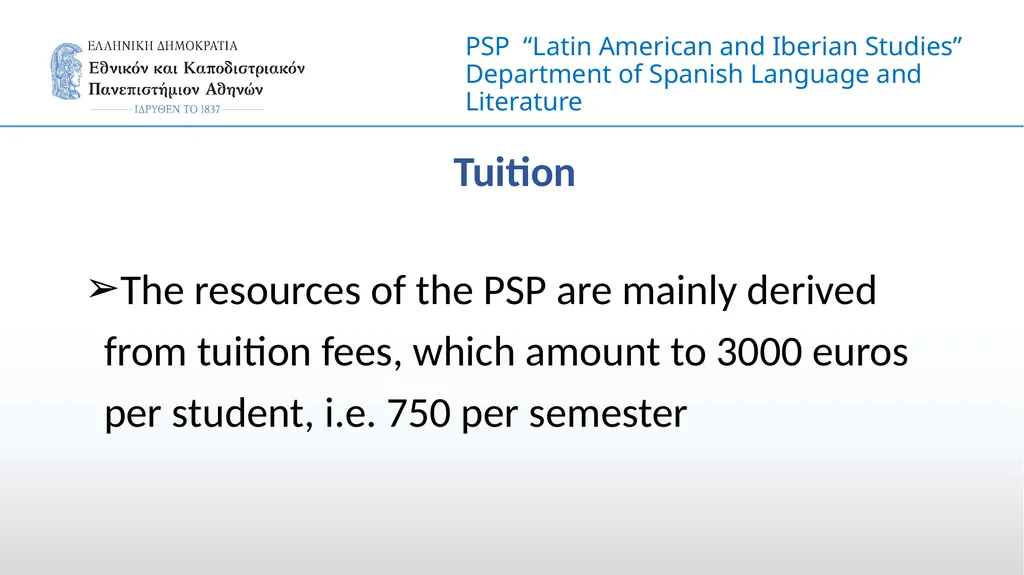 Postgraduate Study Program (PSP) “Latin American - slide 9 of 12