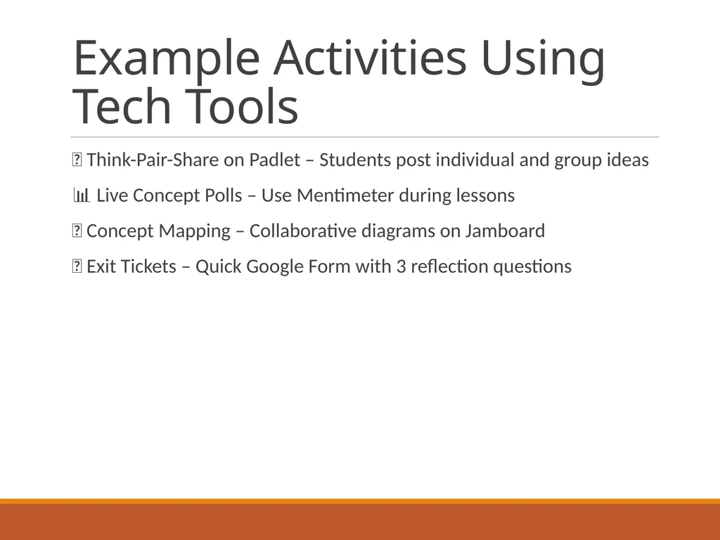 Active Learning with Tech Tools Engaging Students - slide 6 of 6