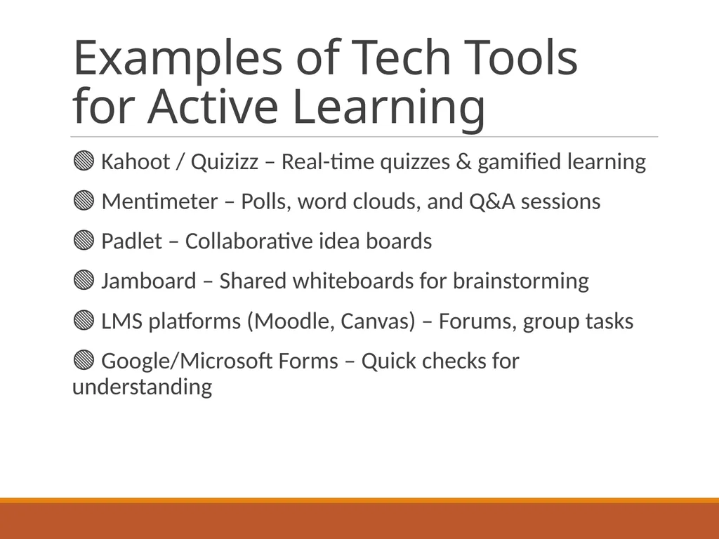 Active Learning with Tech Tools Engaging Students - slide 4 of 6