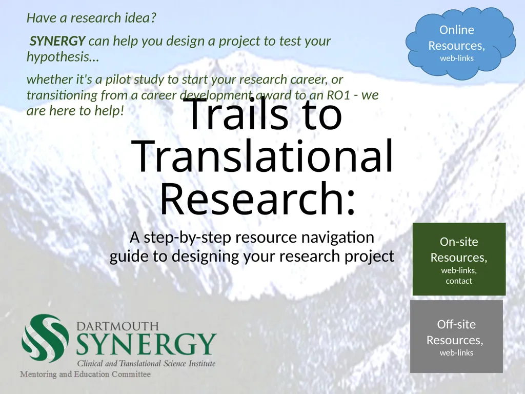 Trails to Translational Research: A step-by-step - slide 1 of 18