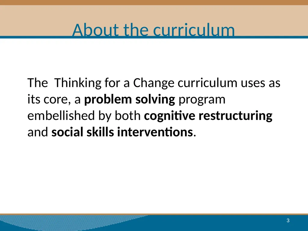 Thinking for a Change Integrated Cognitive - slide 3 of 38