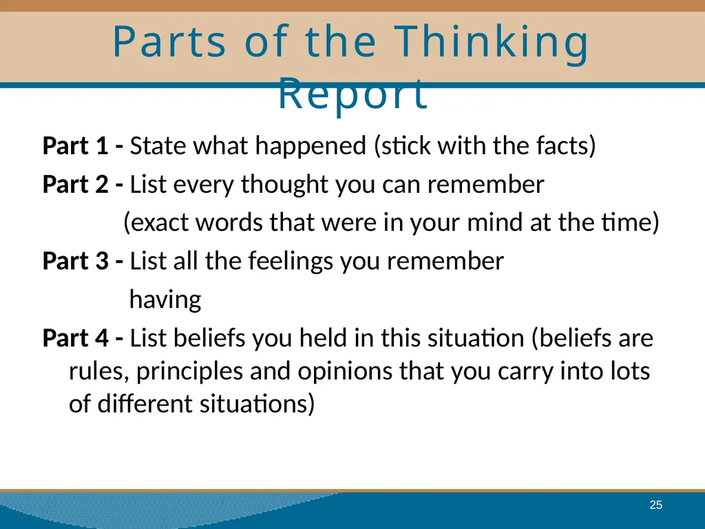 Thinking for a Change Integrated Cognitive - slide 25 of 38