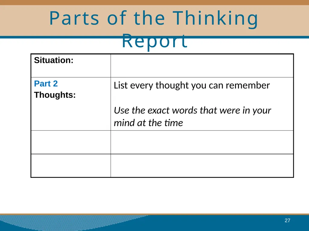 Thinking for a Change Integrated Cognitive - slide 27 of 38
