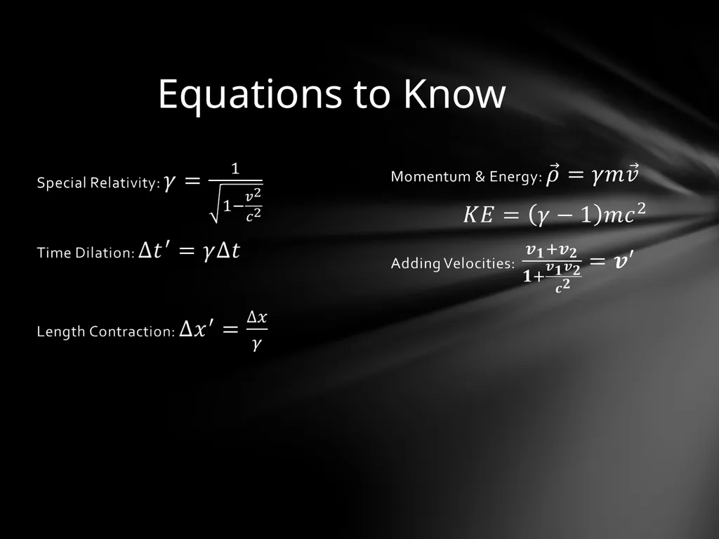 Special Relativity The laws of mechanics must be - slide 18 of 18