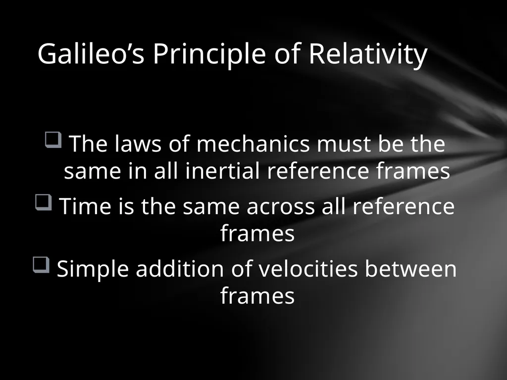 Special Relativity The laws of mechanics must be - slide 2 of 18