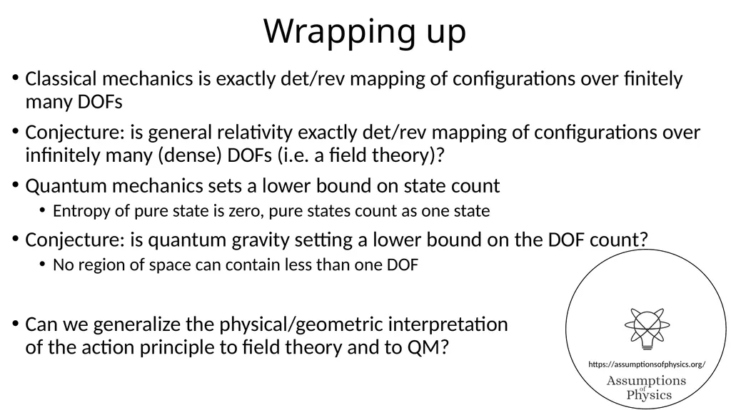Reverse Physics for GR Gabriele Carcassi and - slide 8 of 9