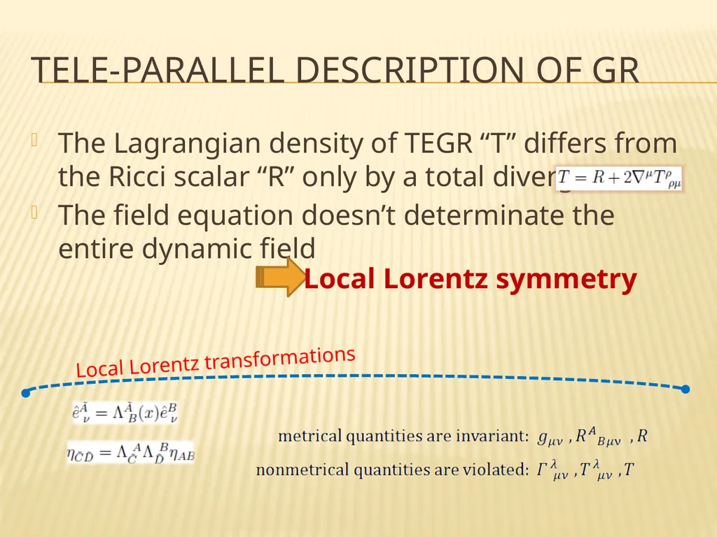 primordial fluctuations within tele-parallelism - slide 6 of 16
