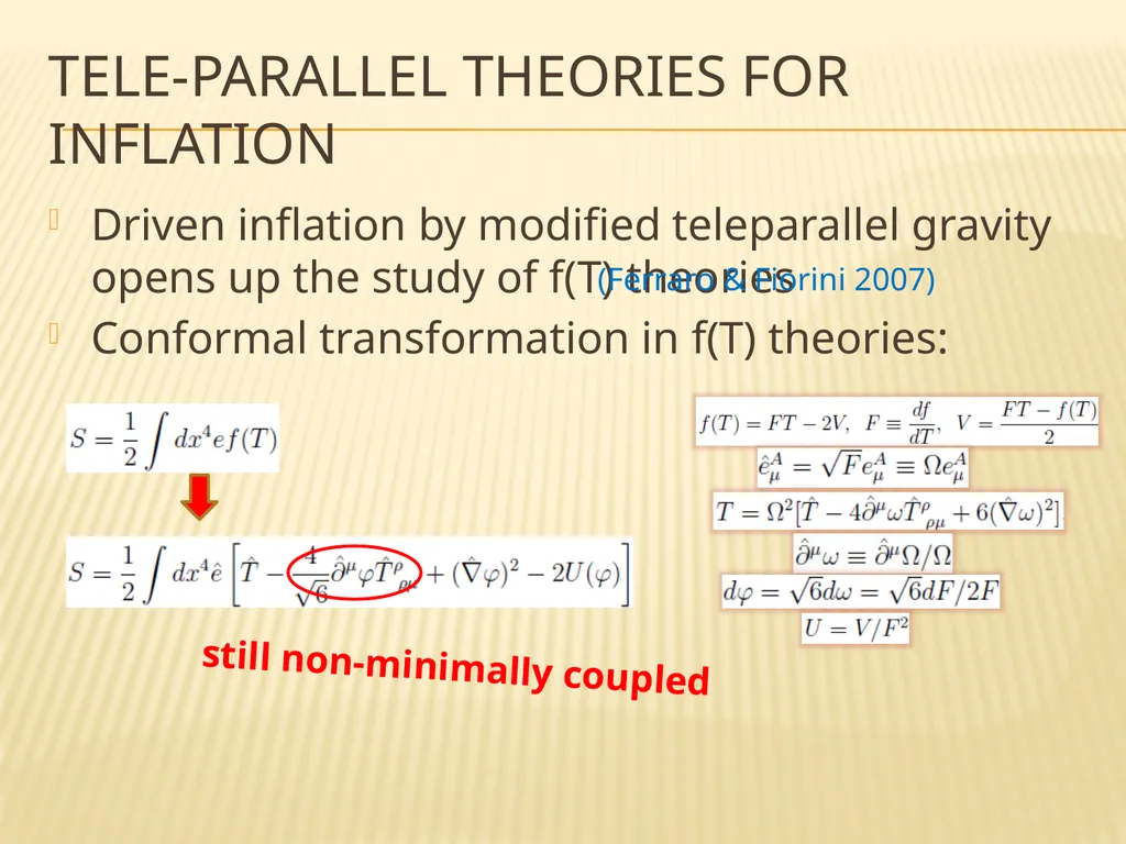 primordial fluctuations within tele-parallelism - slide 12 of 16