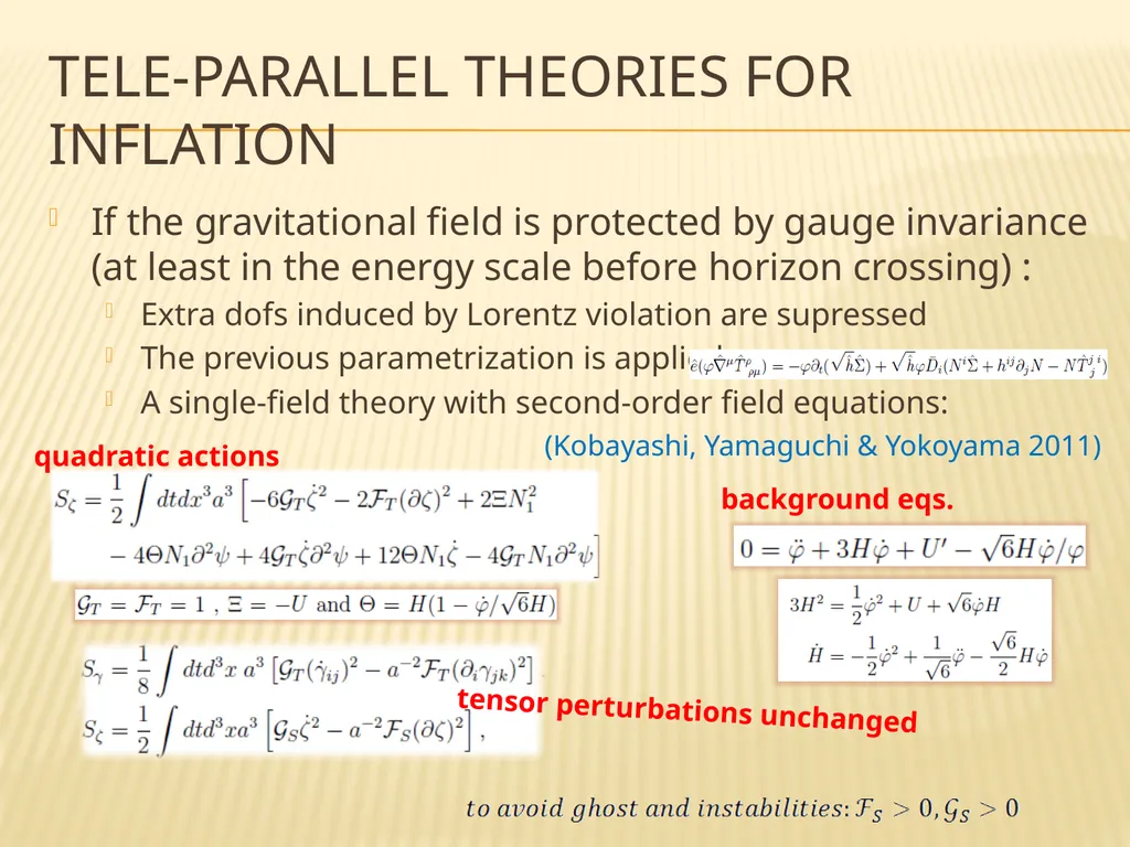 primordial fluctuations within tele-parallelism - slide 15 of 16