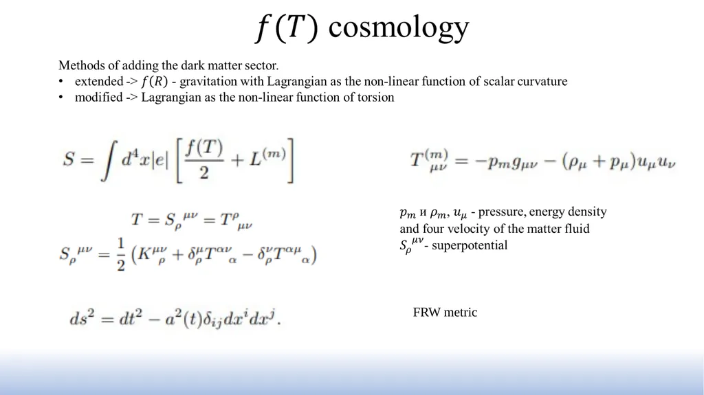The exact solutions in cosmological models based - slide 10 of 17
