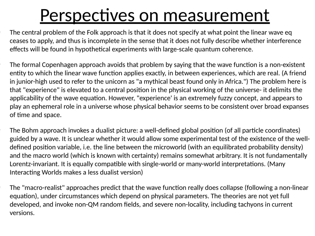 More on Quantum measurement Next time: Concluding - slide 11 of 13