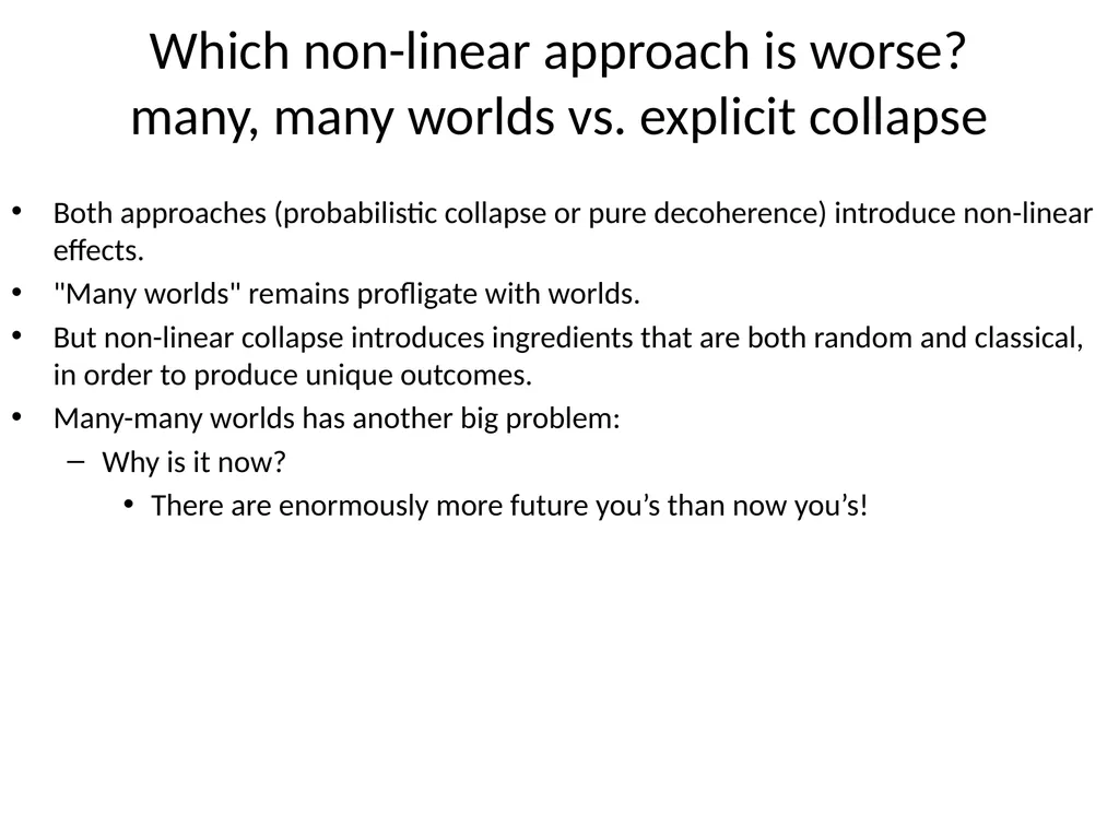 More on Quantum measurement Next time: Concluding - slide 8 of 13
