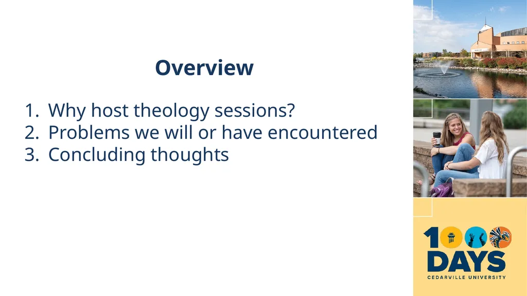Faculty Theology Session 1 Overview Why host - slide 2 of 28