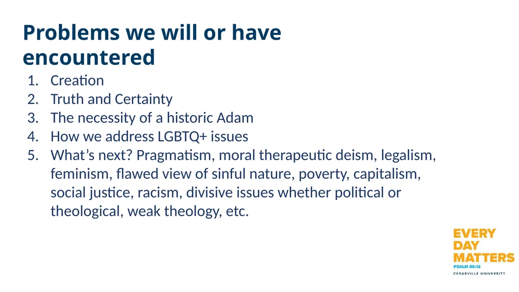 Faculty Theology Session 1 Overview Why host - slide 11 of 28